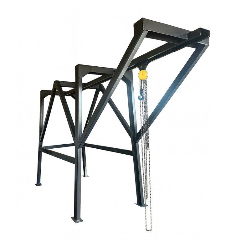 Schelă cu șină de ridicare, dimensiuni 6x2.7x2 m, 500 kg